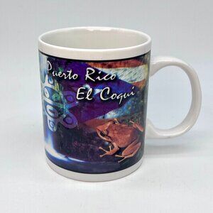 Puerto Rico Coqui Frog Ceramic Mug Souvenir Cup